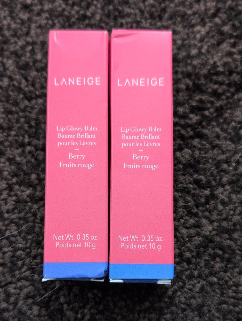 NEW LANEIGE Lip Glowy Balm - Berry (Pink) Pack of 2